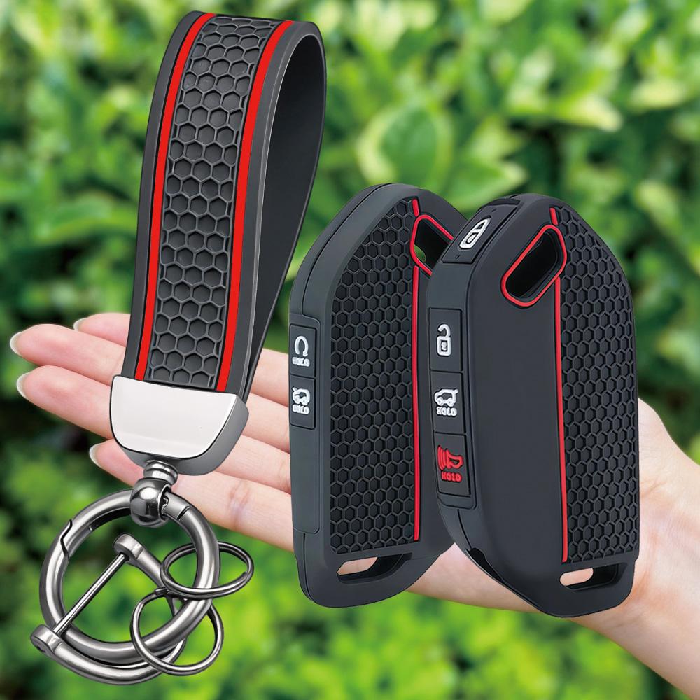 Silicone Key Cover Remote Shell for Kia Ev9 EV5 K3 K5 Carnival Picanto GT Line Sorento MQ4 KA4 2024 2025 Accessories Keyless