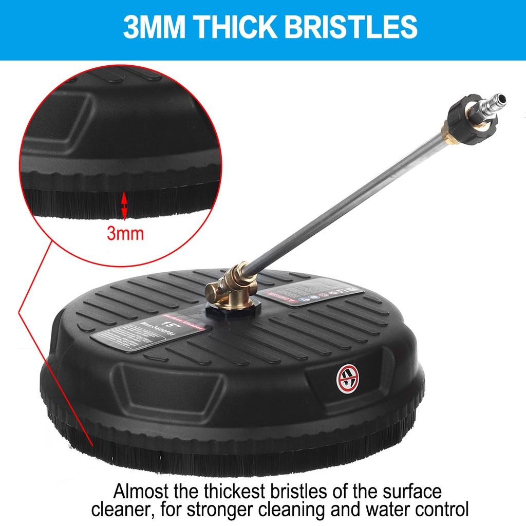 

Мойка высокого давления Роторная насадка для очистки поверхностей Струйные щетки для очистки пола Мойка высокого давления Круглый диск Мойка высокого давления 3600PSI 15 дюймов