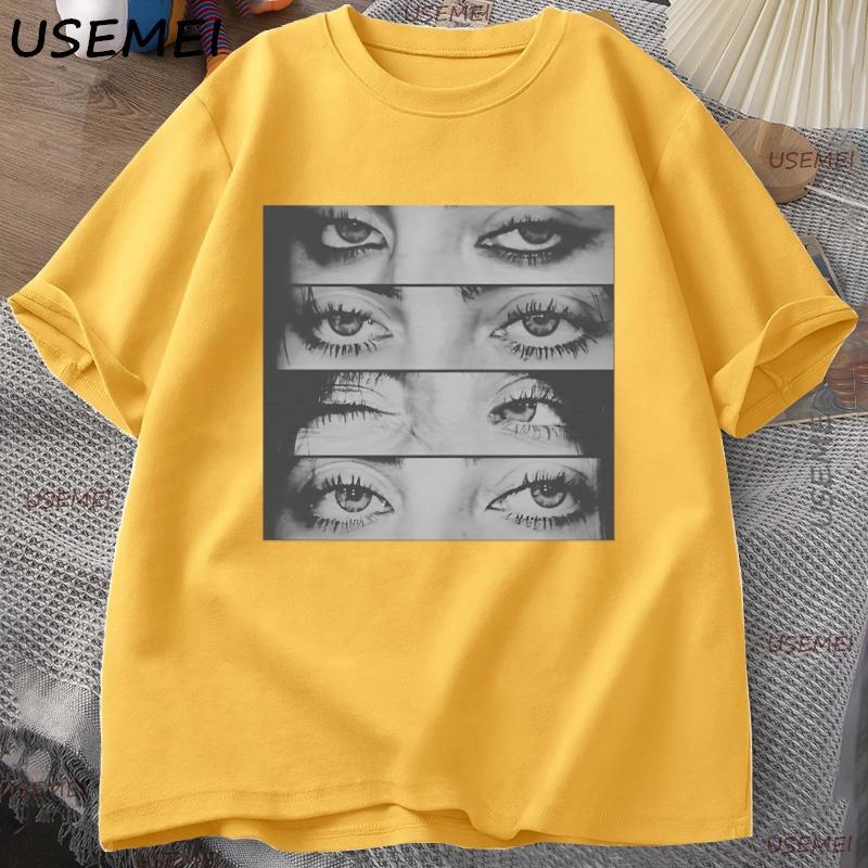 Artistic Eye Collage Tshirt Unisex Women Heavy Cotton Tshirt Casual Short Sleeve Graphic Tshirt Trendy Unisex Y2k Clothes Tees