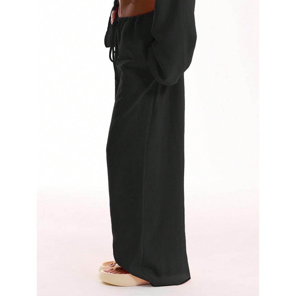 Women Summer Casual Straight Sweatpants, Loose Trendy Wide Leg Sports Long Trousers