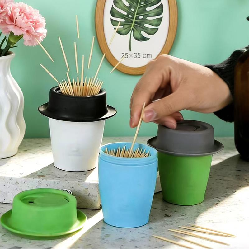 Creative Mr. Hat Toothpick Box Gentleman Model Toothpick Holder Home Desktop Decoration Ornament Kitchen Supplies Gift