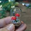 2Pcs Dollhouse Mini Mushroom Toy Model Miniature Garden Landscape Magic Forest Glass Decoration Dollhouse Accessories Ornament