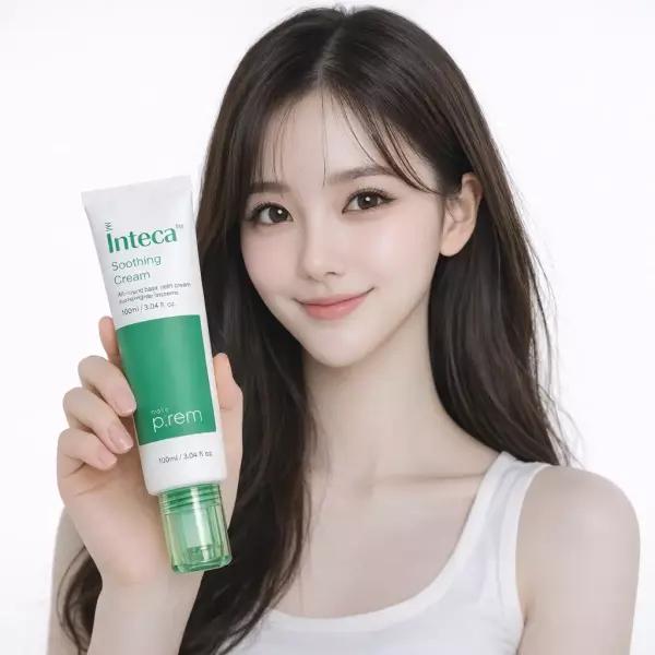 Make P:REM Inteca Soothing Cream 80ml Soothing, Moisturizing, Hypoallergenic Daily Cream for Sensitive Skin