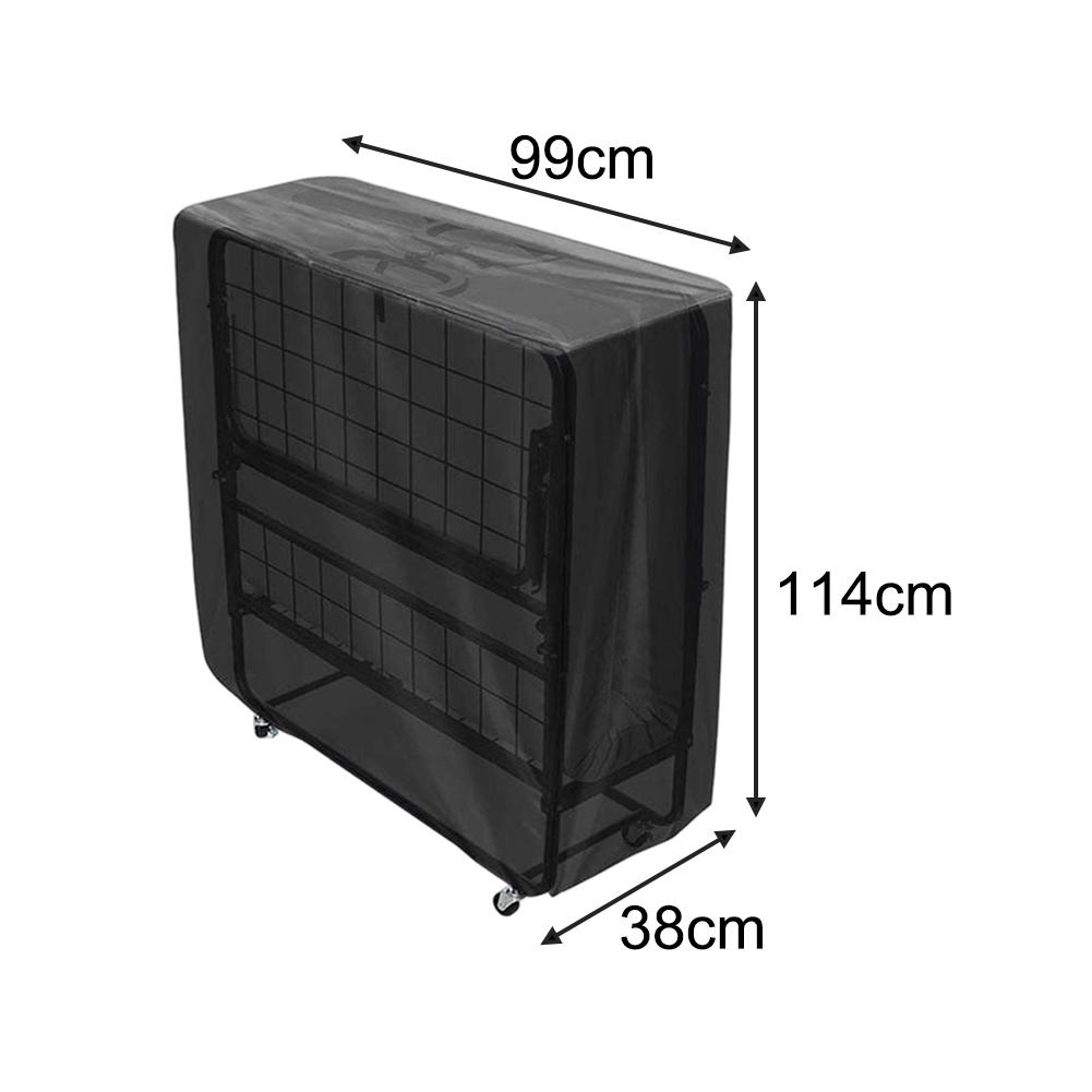 Folding Bed Cover for Dormitory Travel Use Waterproof Dustproof 420D Oxford Fabric with Zipper and Adjustable Buckle Straps