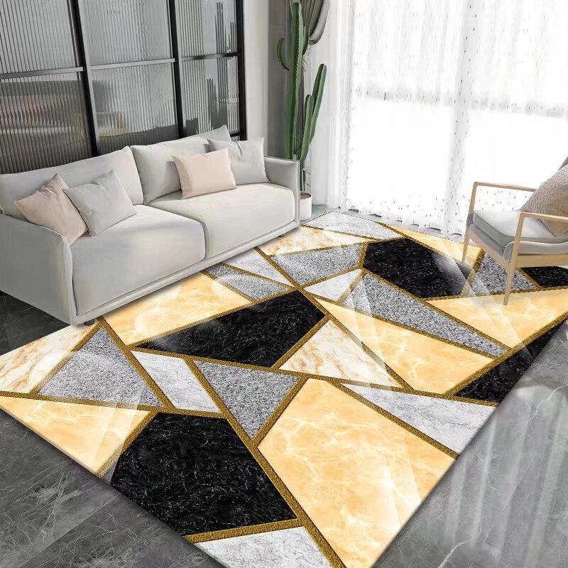 Modern Geometric Marble Carpet for Living Room Large Area Decoration Home Rugs for Bedroom Soft Non-slip 200x300 Lounge Sofa Mat