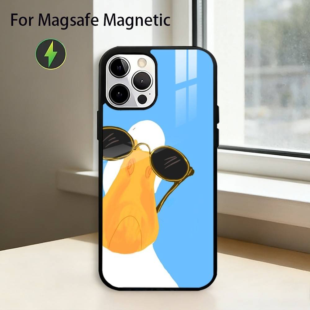 Cute Cartoon D-Duck Phone Case For iPhone17,16,15,14,13,12,11 Plus,Pro Magnetic with Magsafe Wireless Charging