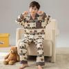 Douyin Kids' Cartoon Cotton Pajamas: Cute Long Sleeve Set for Boys & Girls - Spring & Autumn