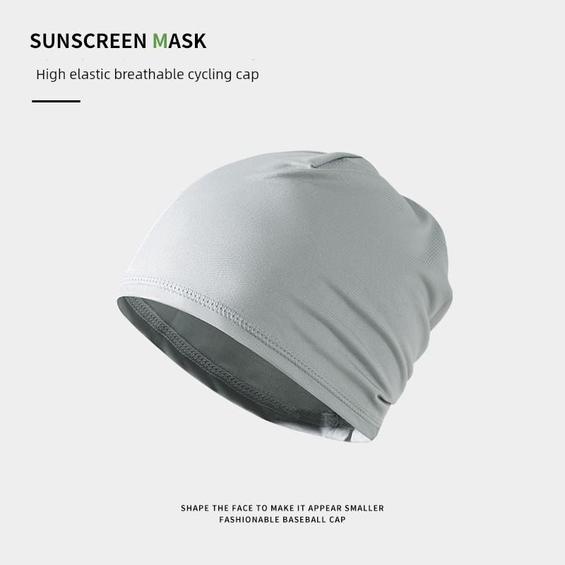 Cycling Cap for Men, Summer Ice Silk Breathable Thin Style, Mountain and Road Bike Helmet Liner, Sunshade and Sun Protection Hooded Hat