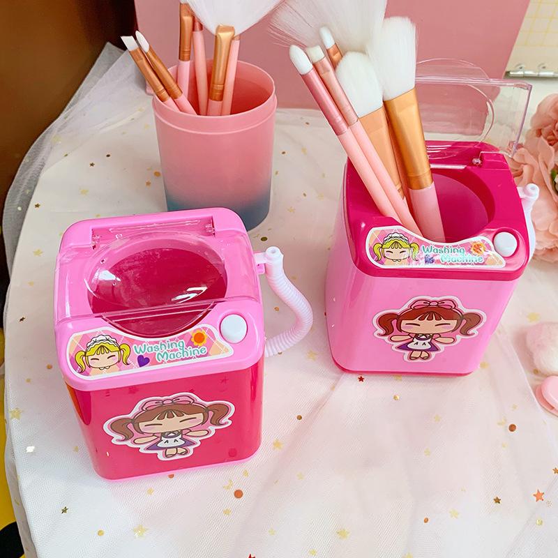 Mini Powder Puff Child Sponge Electric Washing Plastic Makeup Tools Cleaning Machine Cleanser Dry And Wet Dual Use Powder