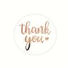 Golden Foil Wedding Thank-you Stickers - White Paper Labels for Gift Packaging