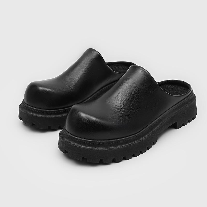 

TUINANLE Mens Half Slippers Summer Sandals Soft Sole Breathable Comfortable Walking Shoes Platform Casual Shoes 39 чёрный
