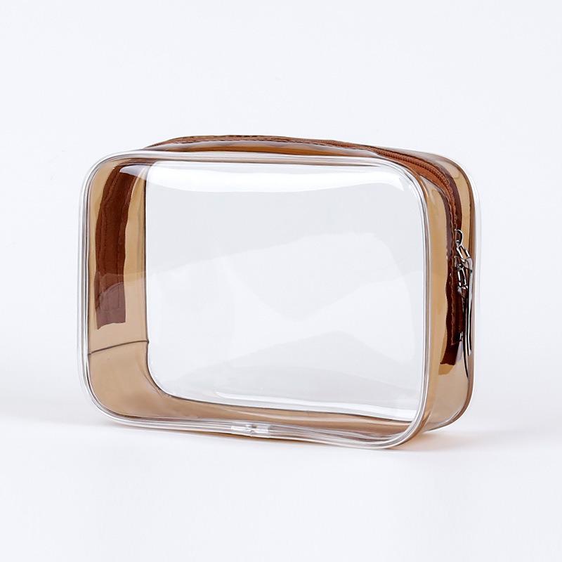 Large PVC Waterproof Cosmetic Bag with Multi-functional Compartments and Wet-Dry Separation