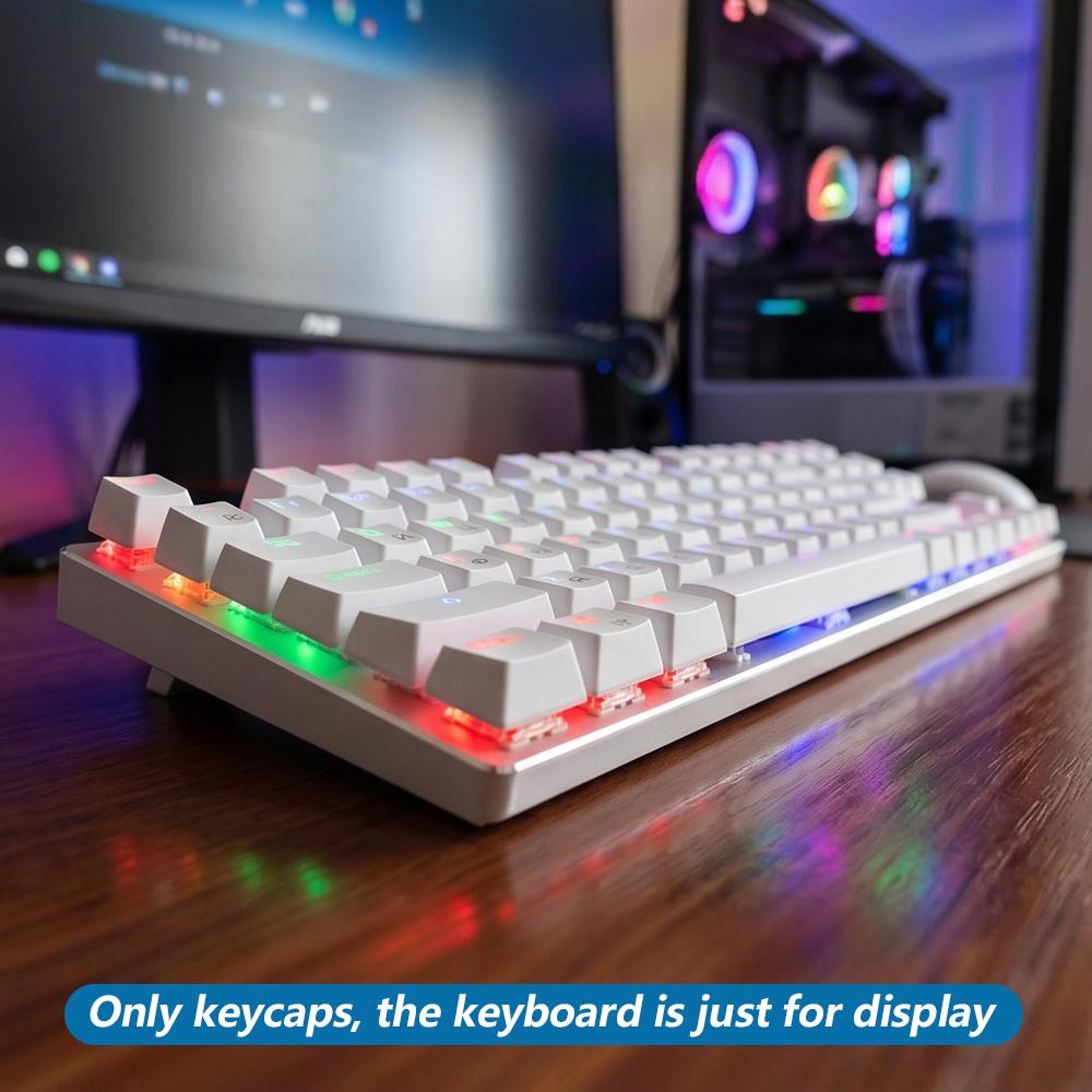 104 Pcs Universal Mechanical Keyboard Keycaps ABS OEM Height Backlit Portuguese Arabic Spanish French German For  Gaming Office