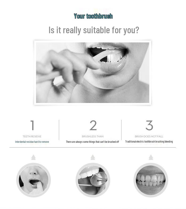 U-förmige elektrische Zahnbürste: Zahnreiniger und Aufhellungsgerät für Babys und Erwachsene