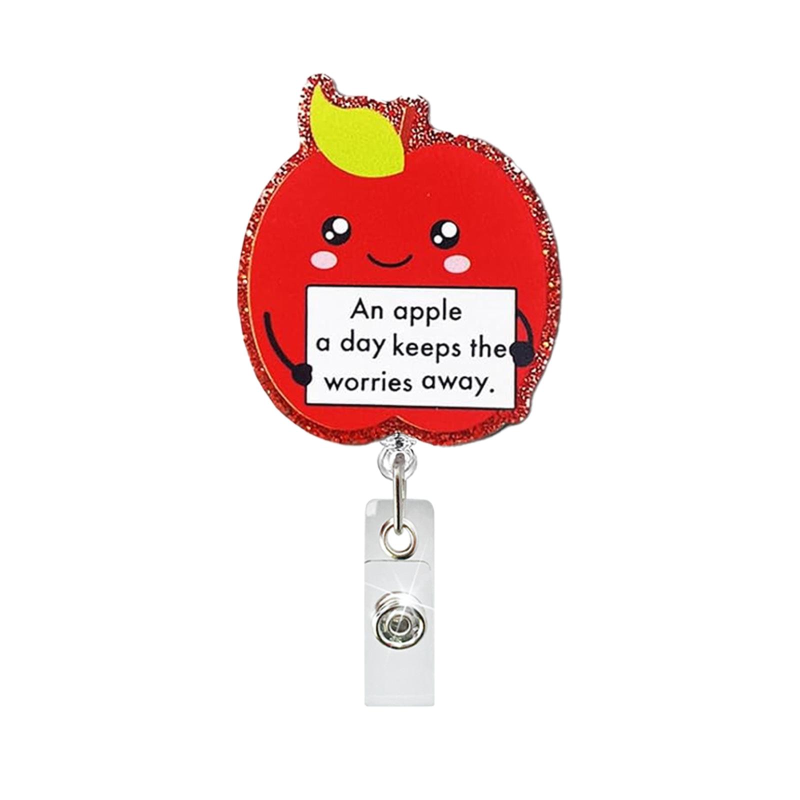 

Funny Fruit Motivational Phrases Badge Reel Positive Potato Cute Quotes Nurse Badge Holders Retractable Name Tag Id Clip Holder