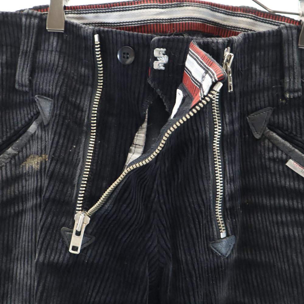 OVERHUES 80s Vintage Euro Work Lumberjack Black Corps Corduroy Pants Men's Used