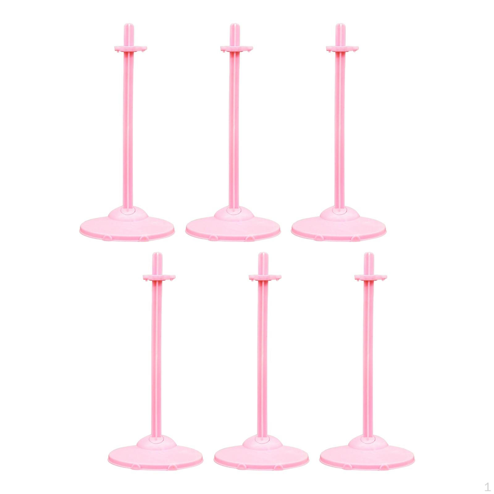 

6 Pieces Adjustable Waist Clip Doll Stand Accessory Fits 10-12inch Dolls Quick Installation