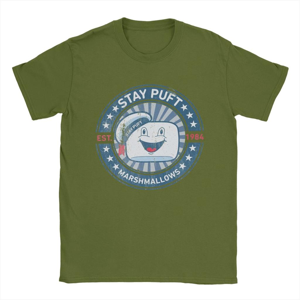 Stay Puft Marshmallows Movie T-Shirt for Men Funny 100% Cotton Tees O Neck Short Sleeve T Shirts Original Clothes