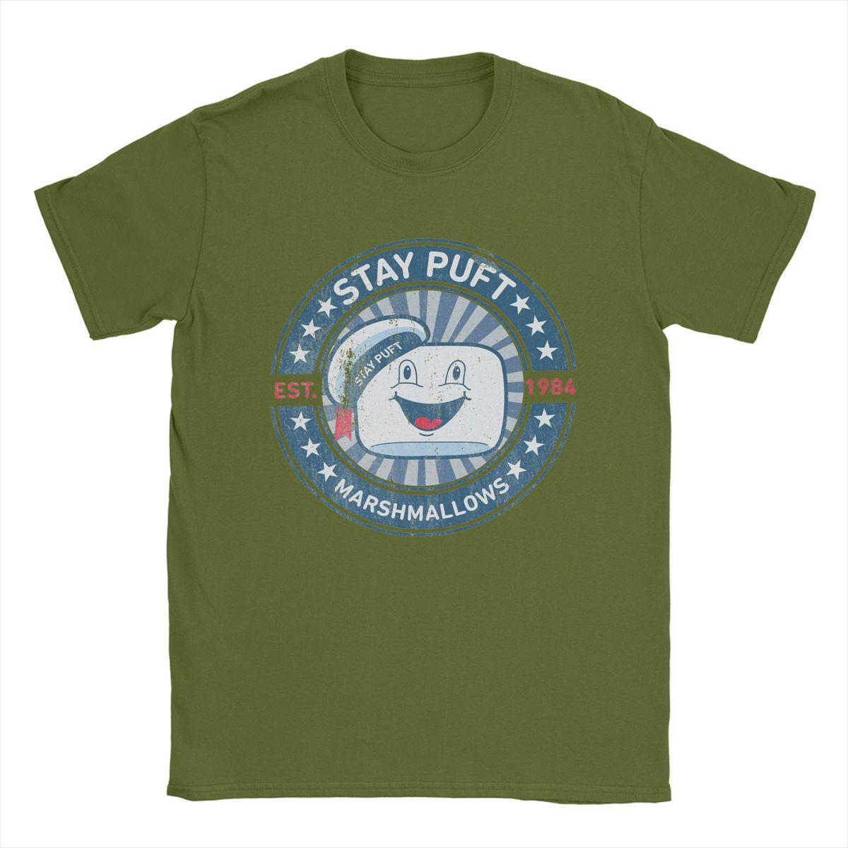 

Stay Puft Marshmallows Ghostbuster Movie T-Shirt for Men Funny 100% Cotton Tees O Neck Short Sleeve T Shirts Original Clothes 4XL