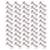50 Pairs 0.24x0.63x0.43in M5 Stainless Steel Rivet Nuts Flat Round Head Rivet Stud Set for Leather