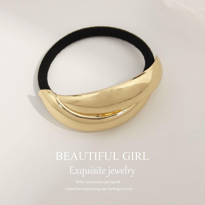 Minimalist Metal Hair Ring - New Korean Style High-End Ponytail Tie Rubber Band.