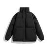 Winter Women’s Casual Simple Down Cotton Short Jacket Stand Collar Drawstring Zipper Hem Elastic Cotton Jacket Solid Thicken Warm Short Puffer Jacket