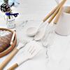 Silicone Non-Stick Cookware for Kitchen Wooden Handle Kitchen Utensils Set Spatula Egg Beaters Kitchenware Kitchen Accessories