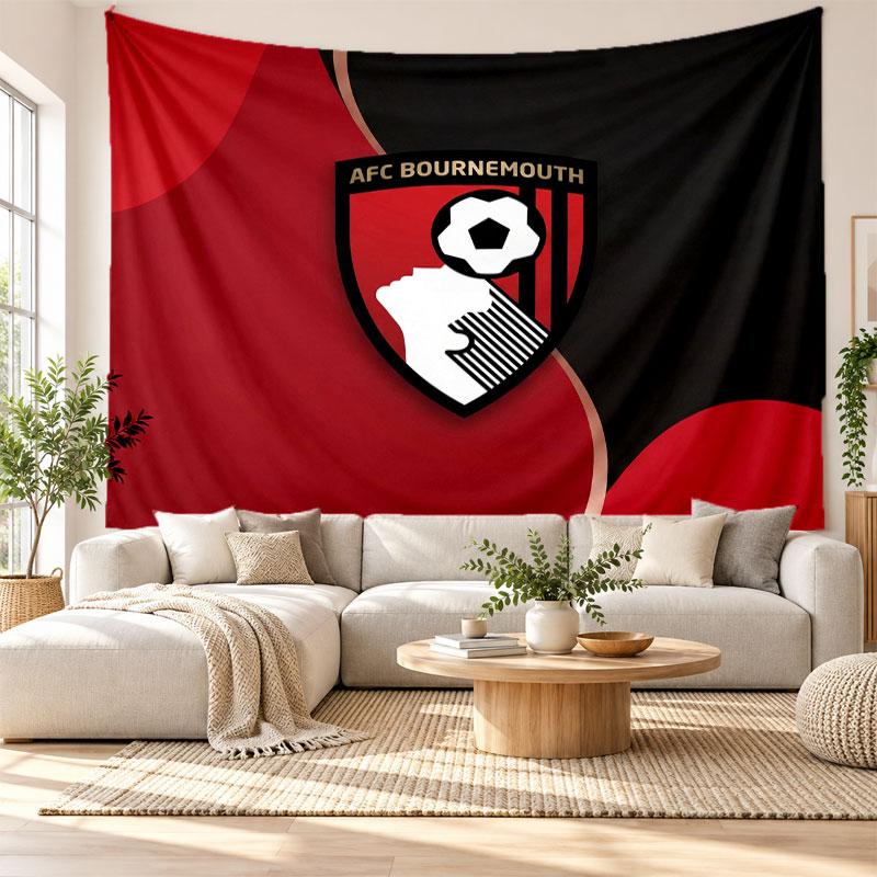 Bournemouth Football Wall Tapestry, Soft Fabric Wall Hanging, Decorative Backdrop For Bedroom Home Wall Art