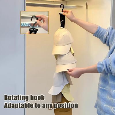 Porta Cappellini per Armadio Appendi Cappellini da Baseball con 8 Clip Organizzatore Verticale da Parete per Cappelli per Guardaroba Cappellini Sportivi Cappelli Portaoggetti