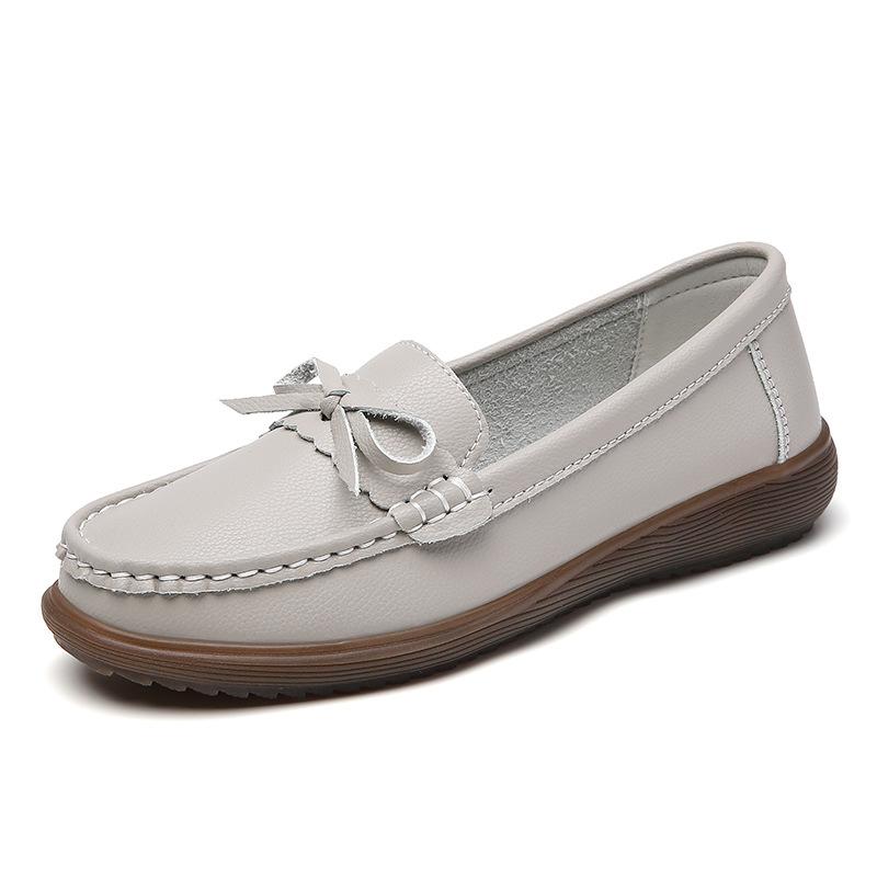 Casual shoes spring and autumn soft-soled lightweight women's shoes medium women's shoes non-slip loafers Doudou shoes