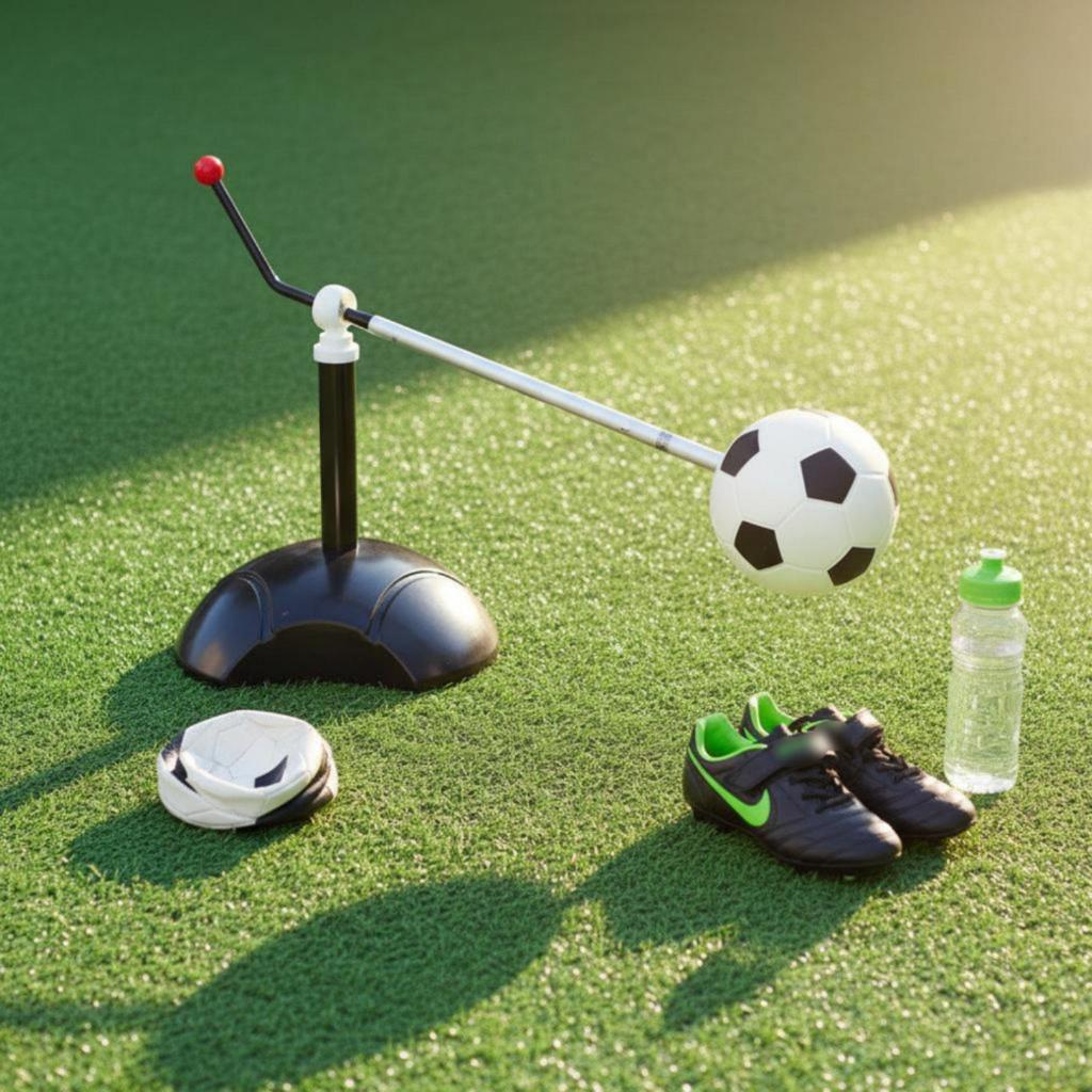 Eco-friendly Plastic Football Trainer Degree Rotational Soccer Kick Tool for