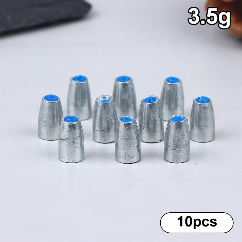 Рыболовные снасти Аксессуары Свинцовые грузила Высокая твердость Стальной сплав Металл Carolina Texas Rig Грузила Гладкий сердечник 10 шт.