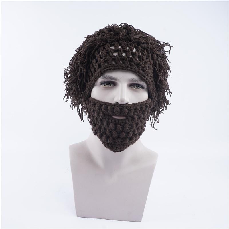 Perücke Bart Hüte Hobo Mad Scientist Rasta Caveman handgemachte stricken warme Wintermützen Männer Frauen Halloween