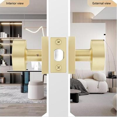 Gold Interior Door Knobs Heavy Duty Square Designs Door Knob Modern Door Knobs Upgrades for Bedroom & Bathroom Privacy