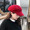 New Hat Women's Plaid Beret Fashionable Outdoor Leisure Literary Painter Hat Warm Sunshade Octagonal Hat Trendy Women