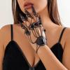 European & American Gothic Halloween Chain Finger Bracelet with Cone-Shape Nails