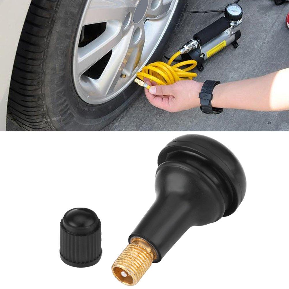 TR415 Car Tire Valve Stem, Tire Rubber Valve, Short Rubber Valve, Tubeless, Set of 10, Anti-Degradation, Ozone Resistant, Automotive