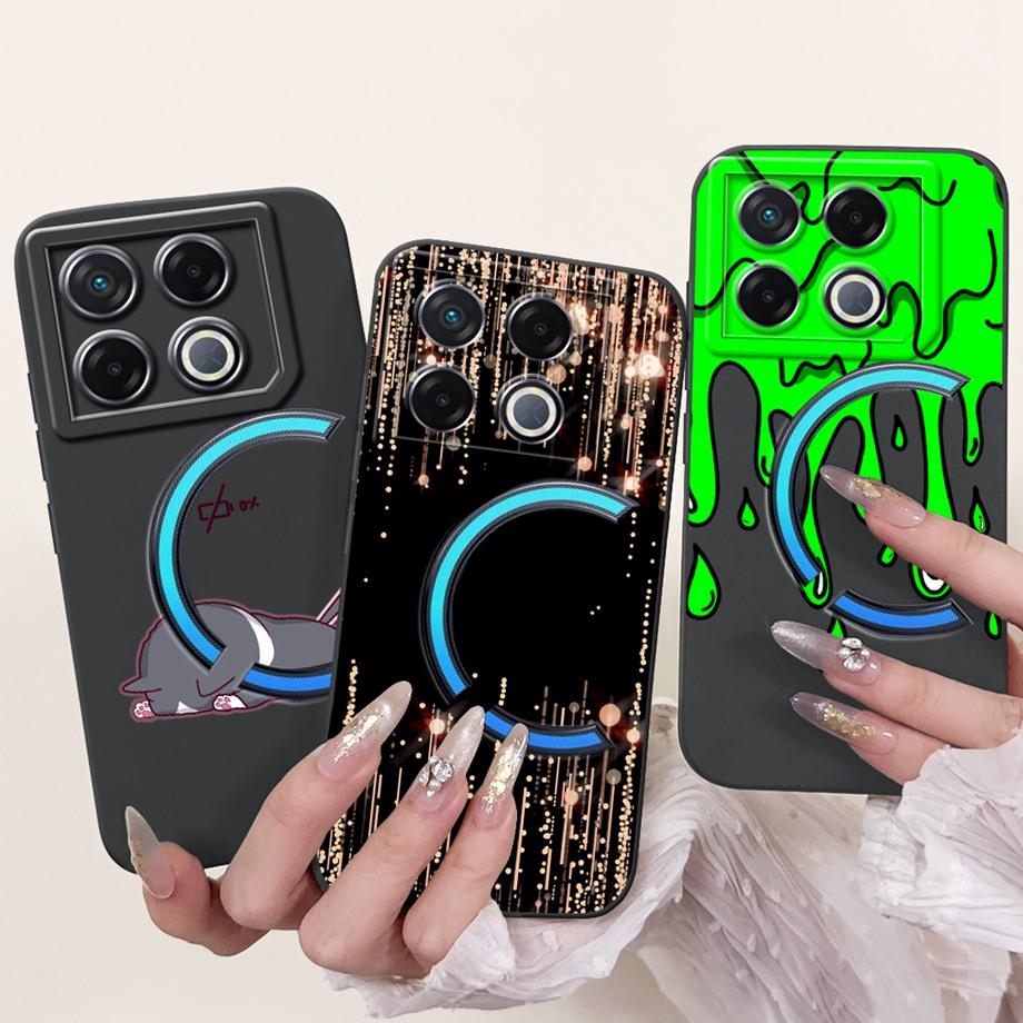 Soft Silicone TPU Matte Funda For Infinix GT 20 Pro / Infinix X6871 GT20Pro Phone Case Back Cover Astronaut Moon Night Painted