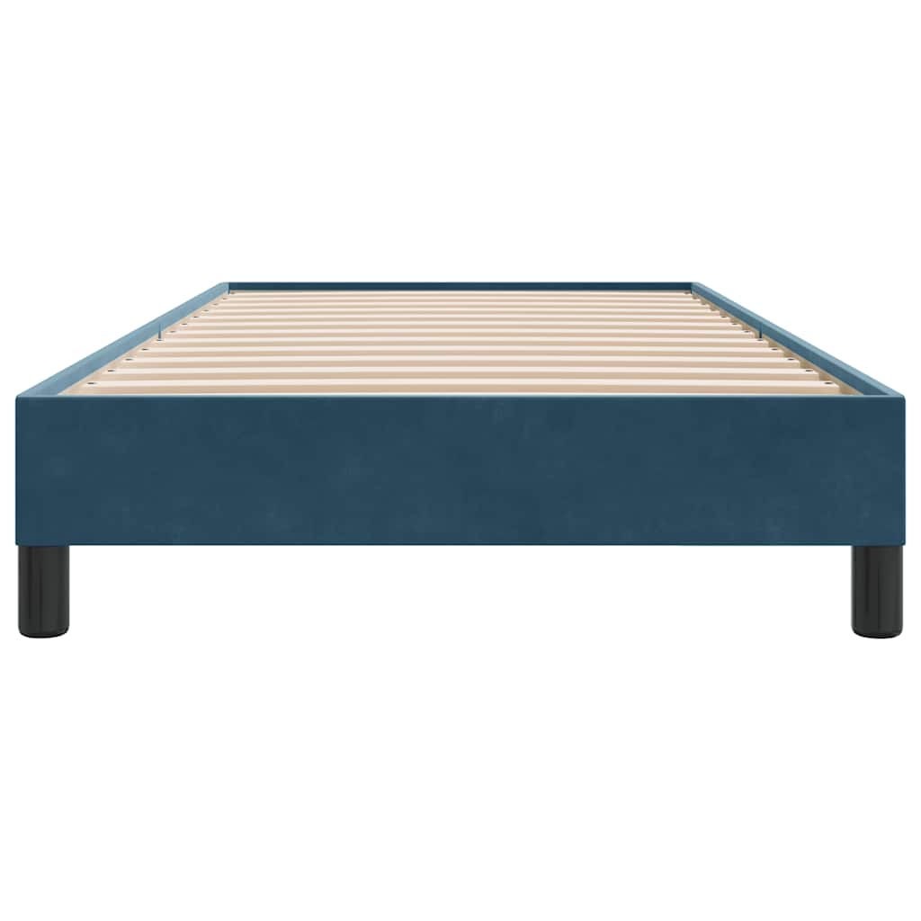 Bed Frame without Mattress Dark Blue 80 x 210 cm Velvet