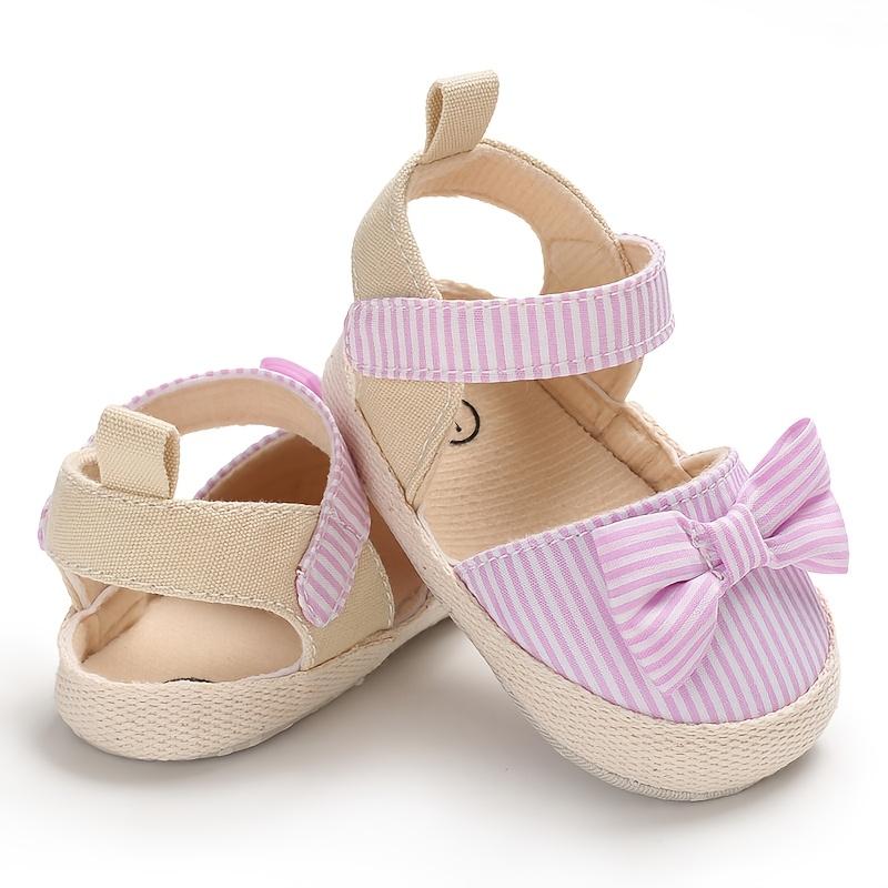 Adorable Baby Girl's Princess Sandals with Bowknot - Non-Slip, Breathable Fabric for Spring/Summer Casual Wear