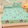 Panda Printed Fitted Bed Sheet with Elastic Cool Feeling Brushed Bedsheet Queen/King Size 5D Digital Printed Mattress Protector