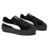 Puma Platform Trace V Suede Comfortable Low-Top Sneakers Women sneakers Black White 372613-01