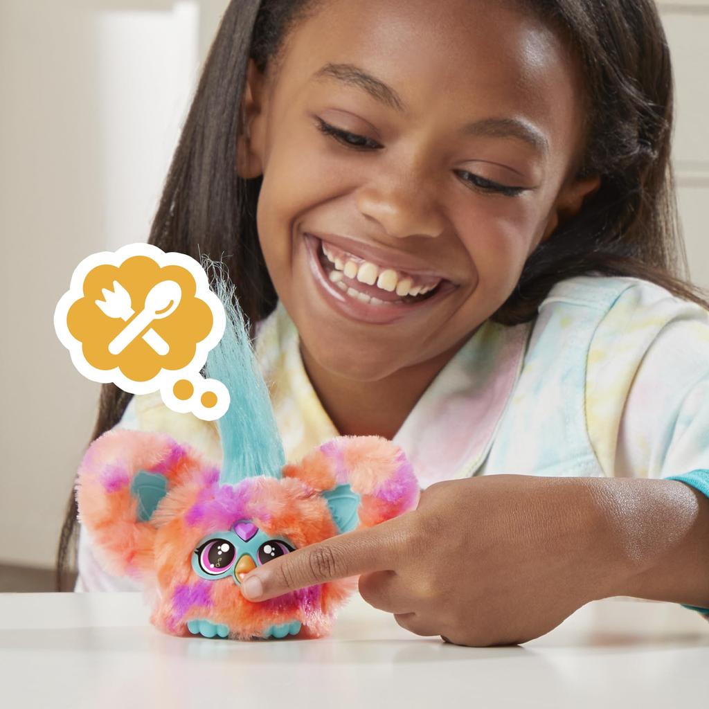 Hasbro Furby Furblets Remix Mini Více než 45 typů Furby jazyk Elektrické plněné Pro děti od 6 let a Coral G1401 Originální produkt (HASBRO) Příteli, zvuky,