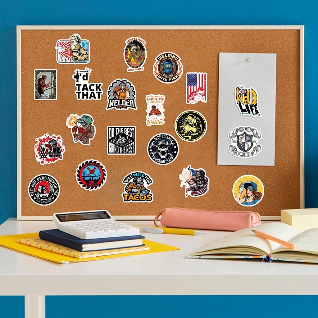 50 Kreslených Samolepek Graffiti Svářeče: DIY Vodotěsný pro kytaru, notebook, kufr