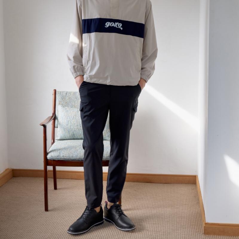 Goxo Black Pocket Pants Hook Slice Lettering