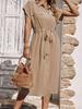 Elegant Fashion Women's Summer Dress with Waist-Cinching Belt - Versatile and Casual for 2026