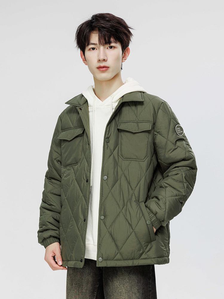 Winter Cotton-padded Men Coat Fashion Winter Lapel Cotton-padded Jacket Men Tooling Long Sleeve Warm Cotton-padded Jacket Men Clothing.