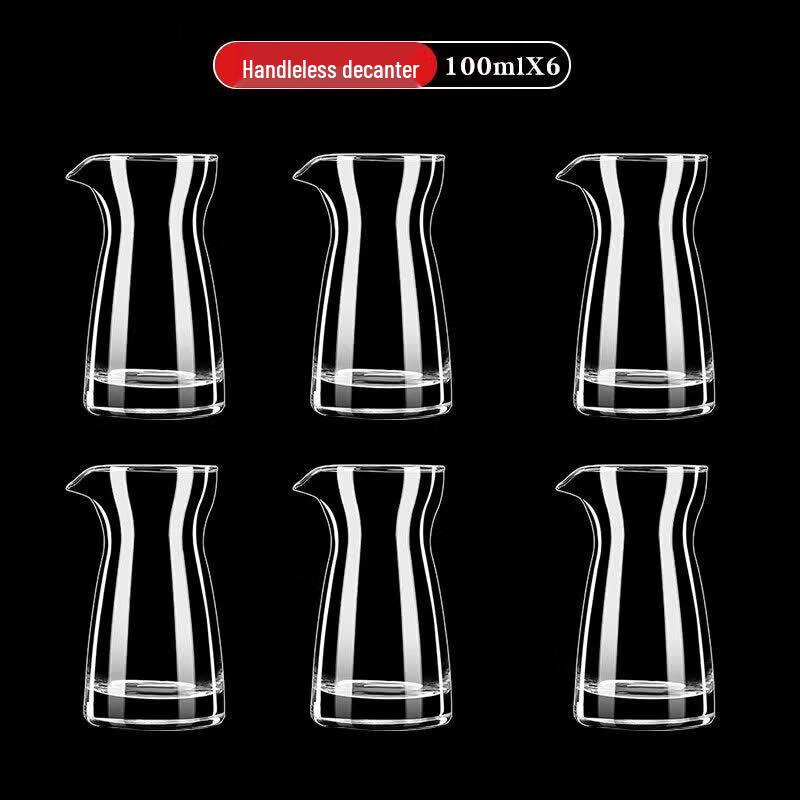 Handmade Graduated Glass Liquor Dispenser & Shot Glass Set