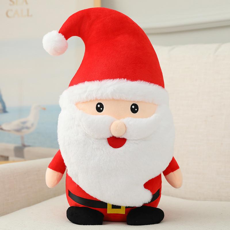 Claus Holiday Santa And Milu Deer Plush Toy With Scarf For Kids Christmas Gift