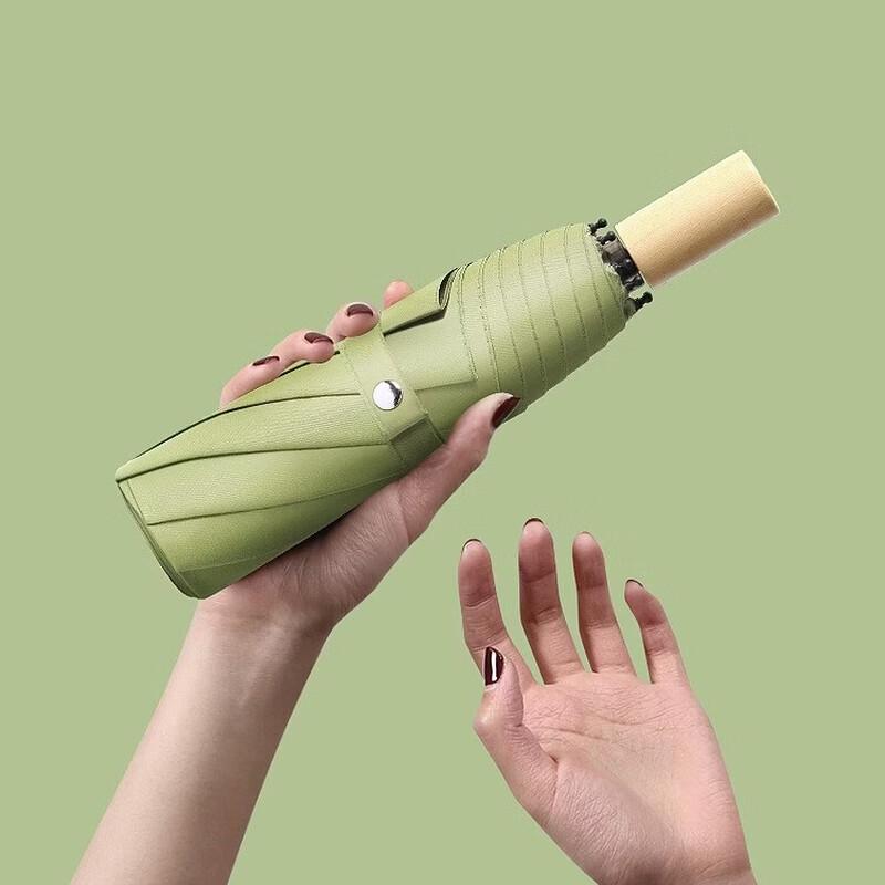 Tian Ai 8-Rib UV Folding Umbrella with Wooden Handle
